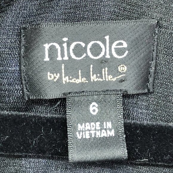 Nicole by Nicole Miller Black & Fuchsia Floral Mini Dress size 6 - Picture 3 of 15